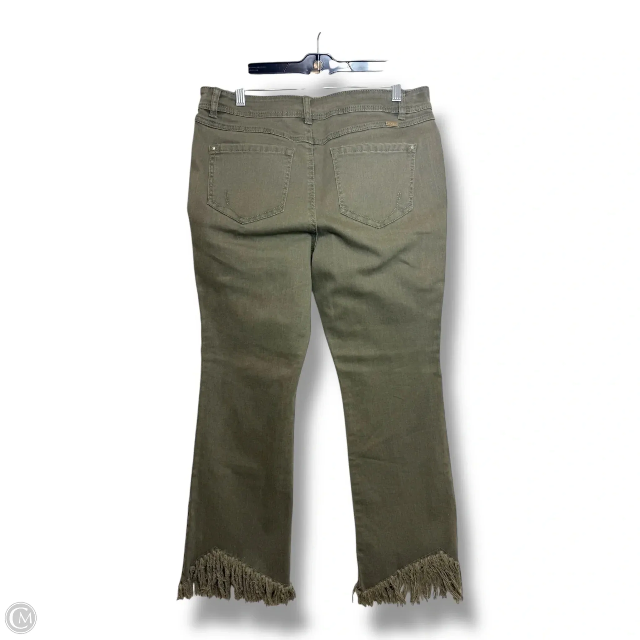 Jeans Cropped By Inc In Green, Size: 12