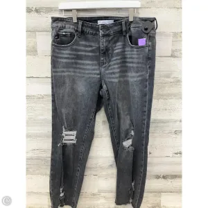 Jeans Cropped By Kancan In Black Denim, Size: 16