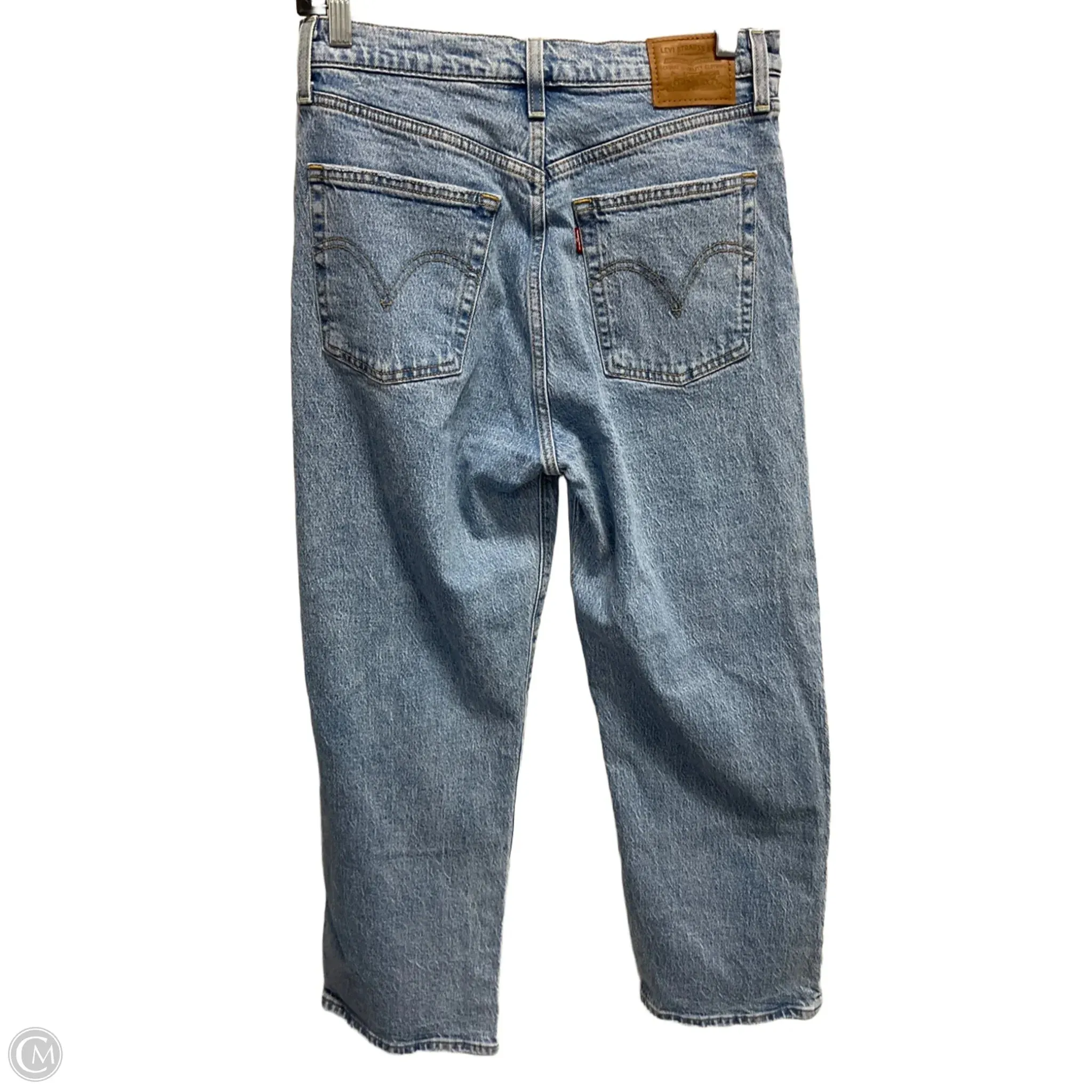 Jeans Cropped By Levis In Blue Denim, Size: 8
