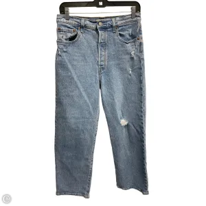 Jeans Cropped By Levis In Blue Denim, Size: 8