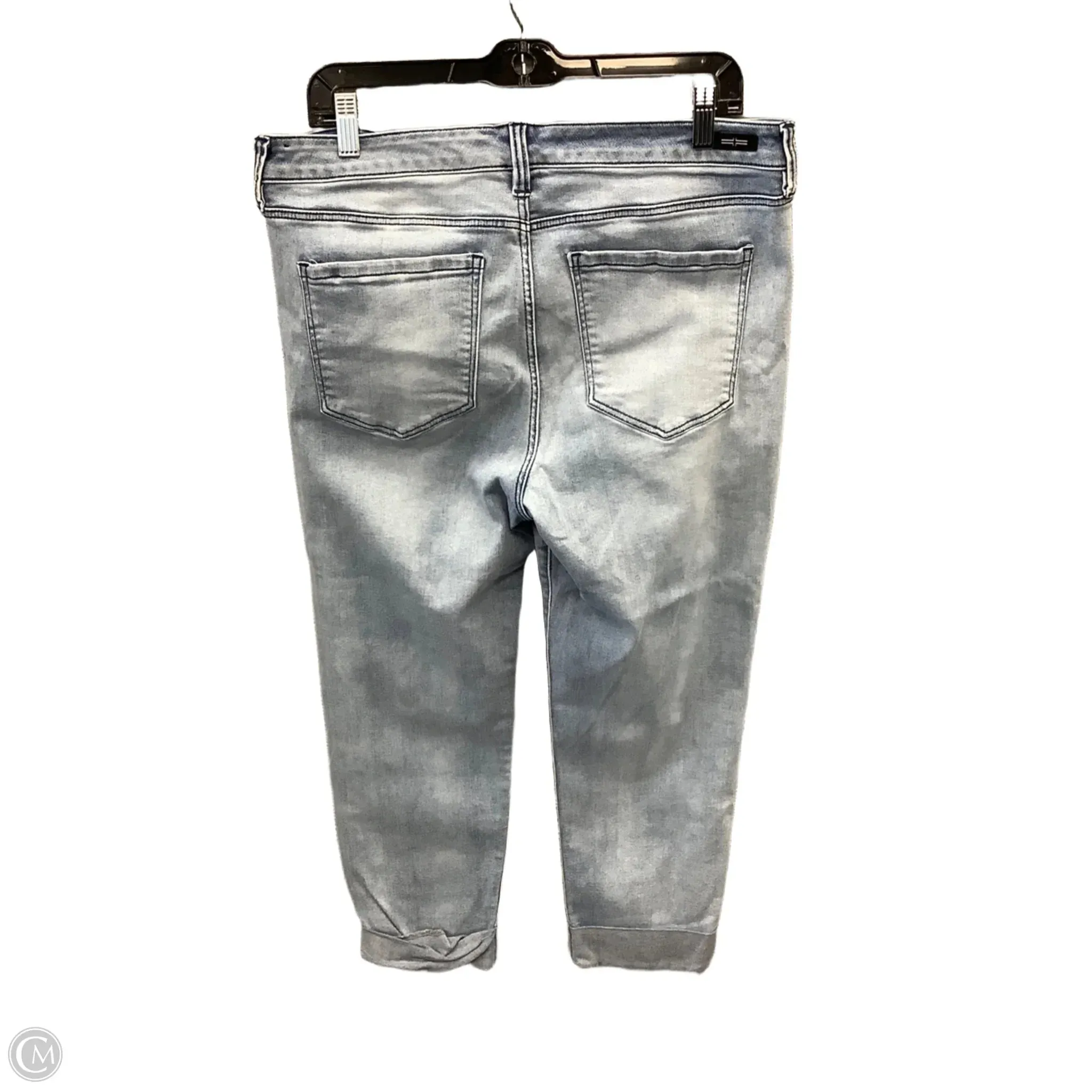 Jeans Cropped By Liverpool In Blue Denim, Size: 14