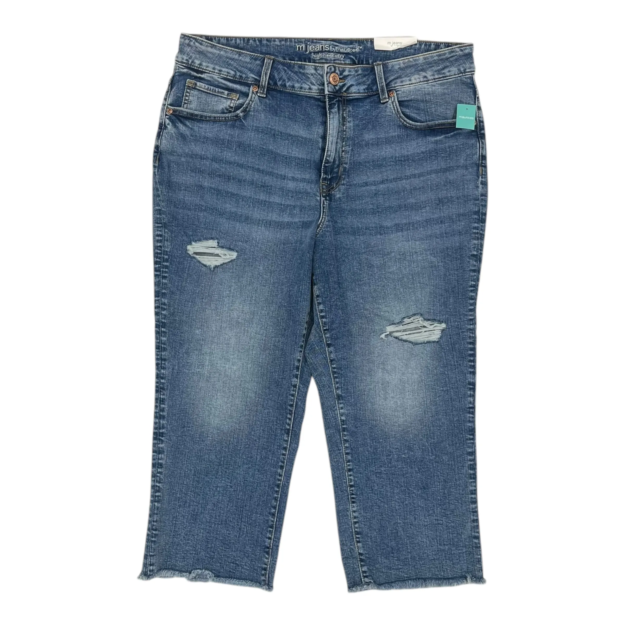 Jeans Cropped By Maurices In Blue Denim, Size:20
