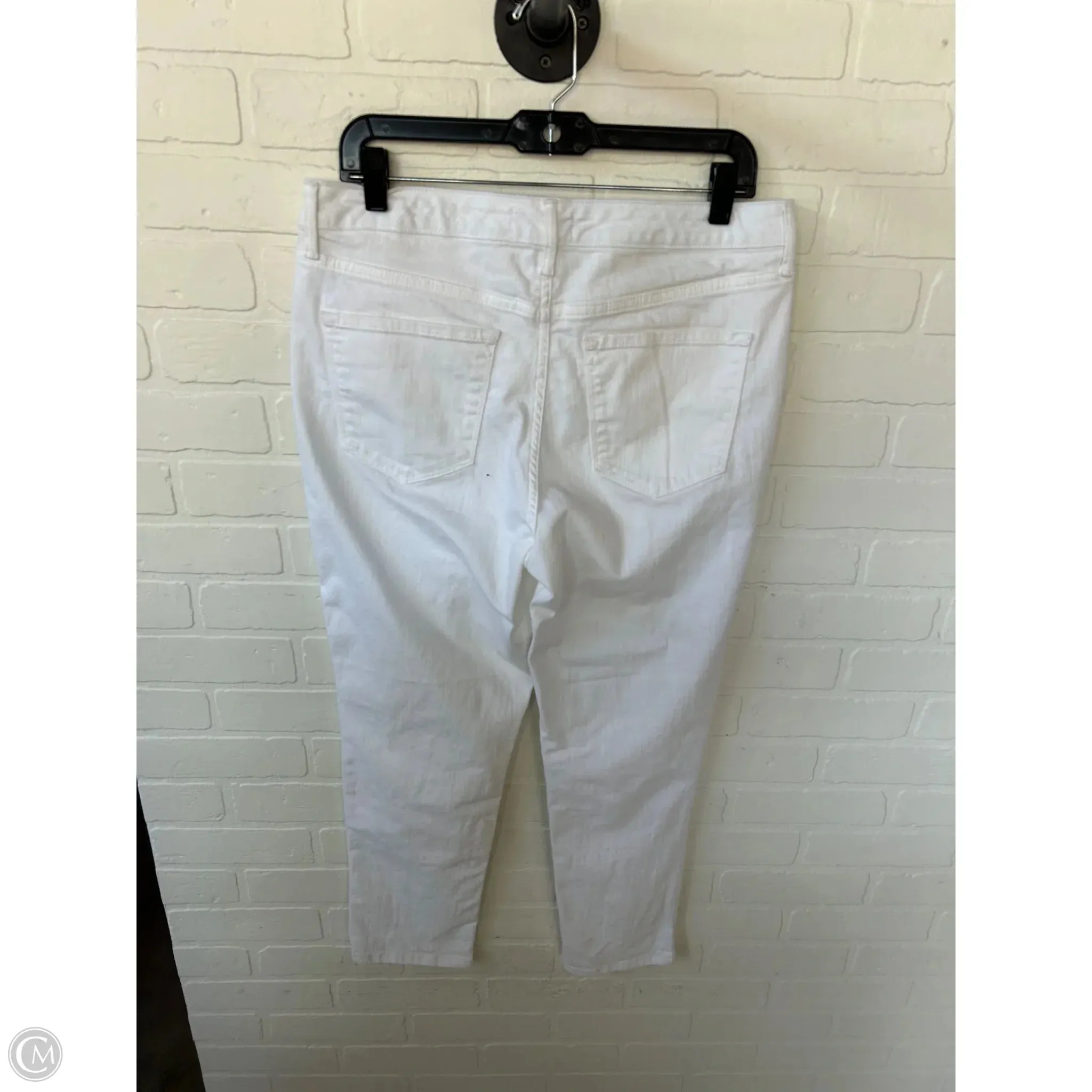 Jeans Cropped By Nine West In White Denim, Size: 10