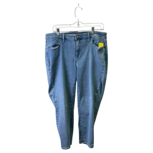 Jeans Cropped By Talbots In Blue Denim, Size:14