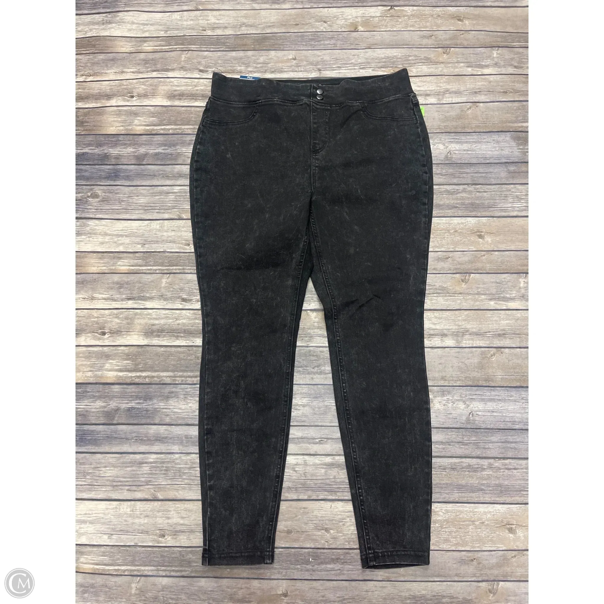 Jeans Jeggings By Terra & Sky In Black, Size: 14
