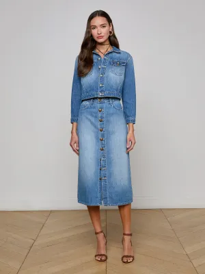 Kathleen Denim Midi Skirt