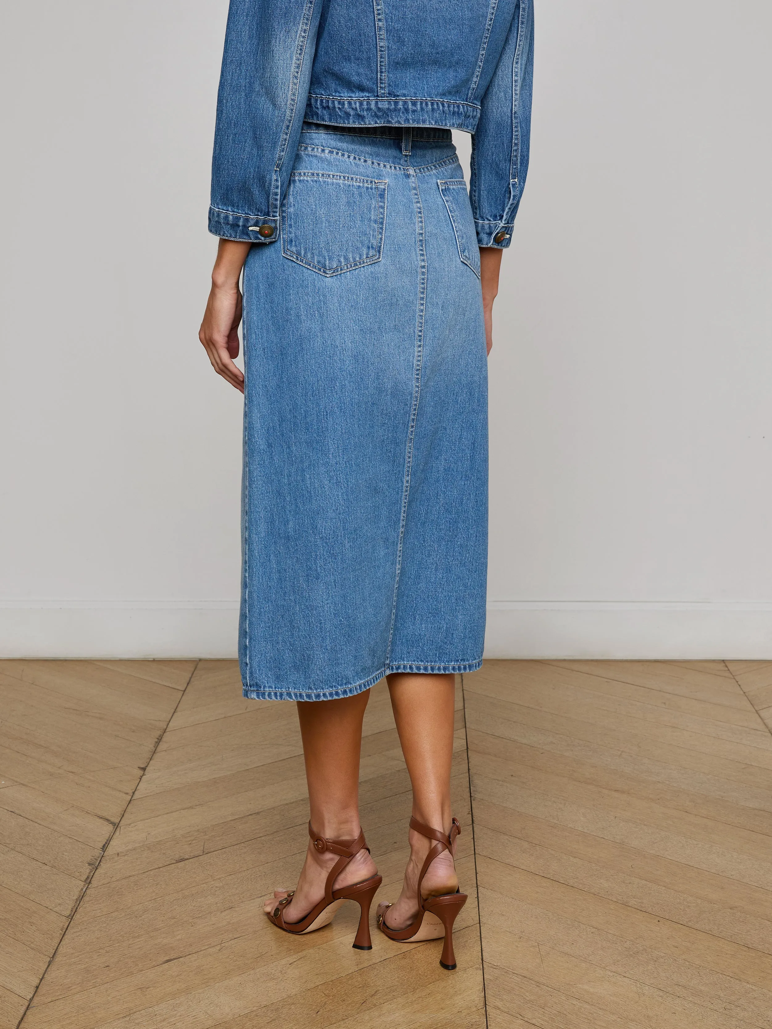 Kathleen Denim Midi Skirt