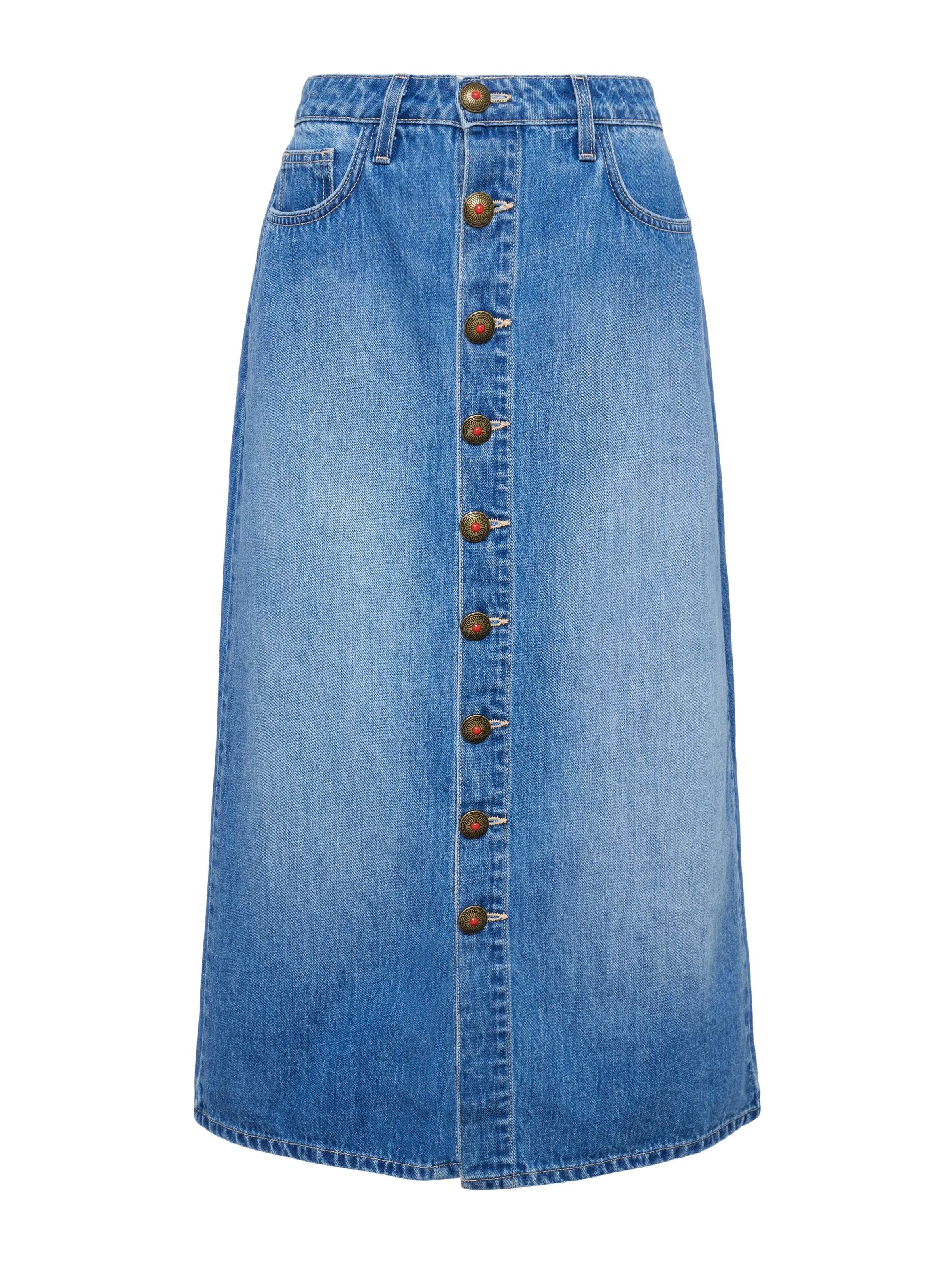 Kathleen Denim Midi Skirt
