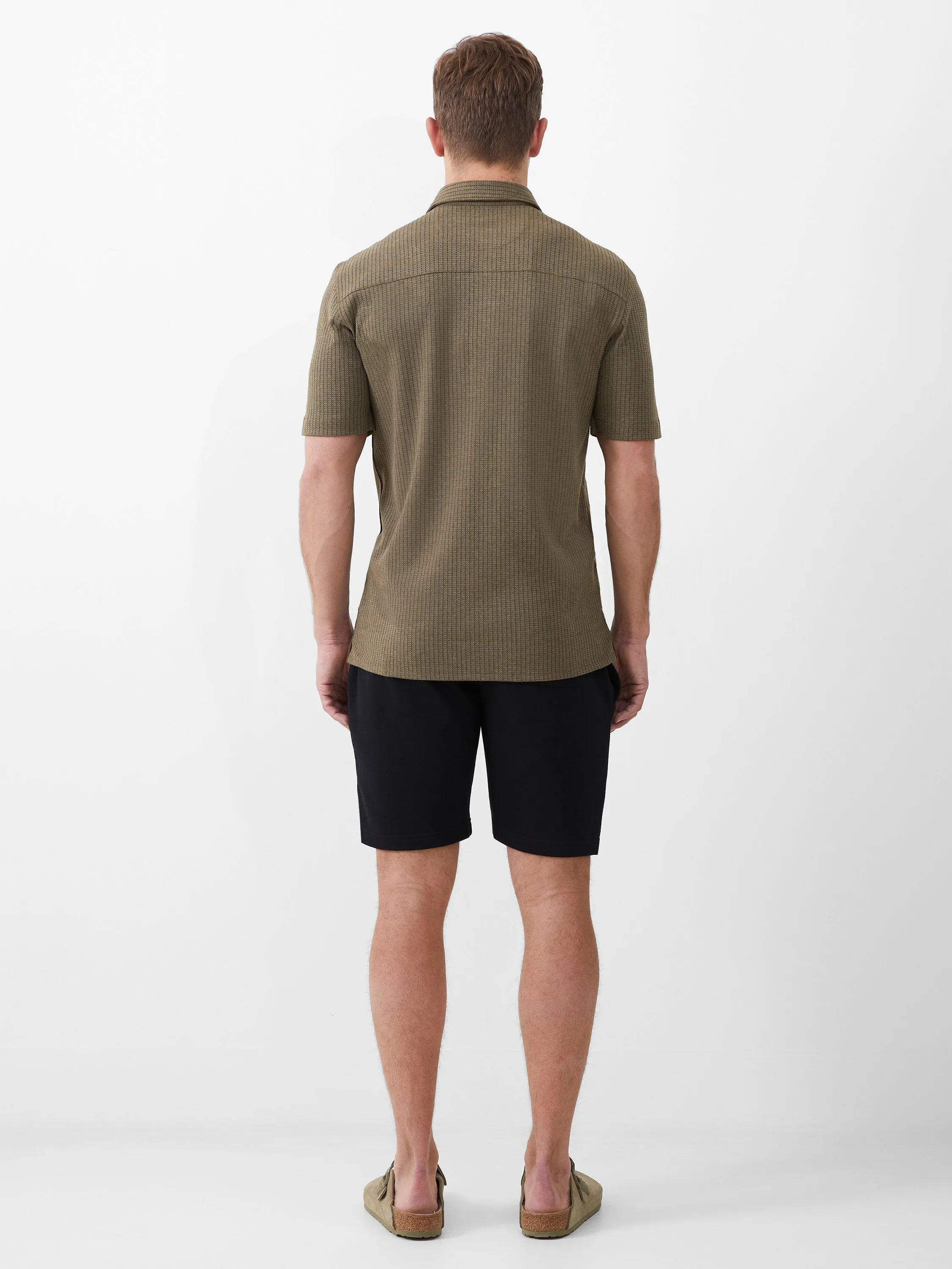 Ladder Texture Jersey Shirt