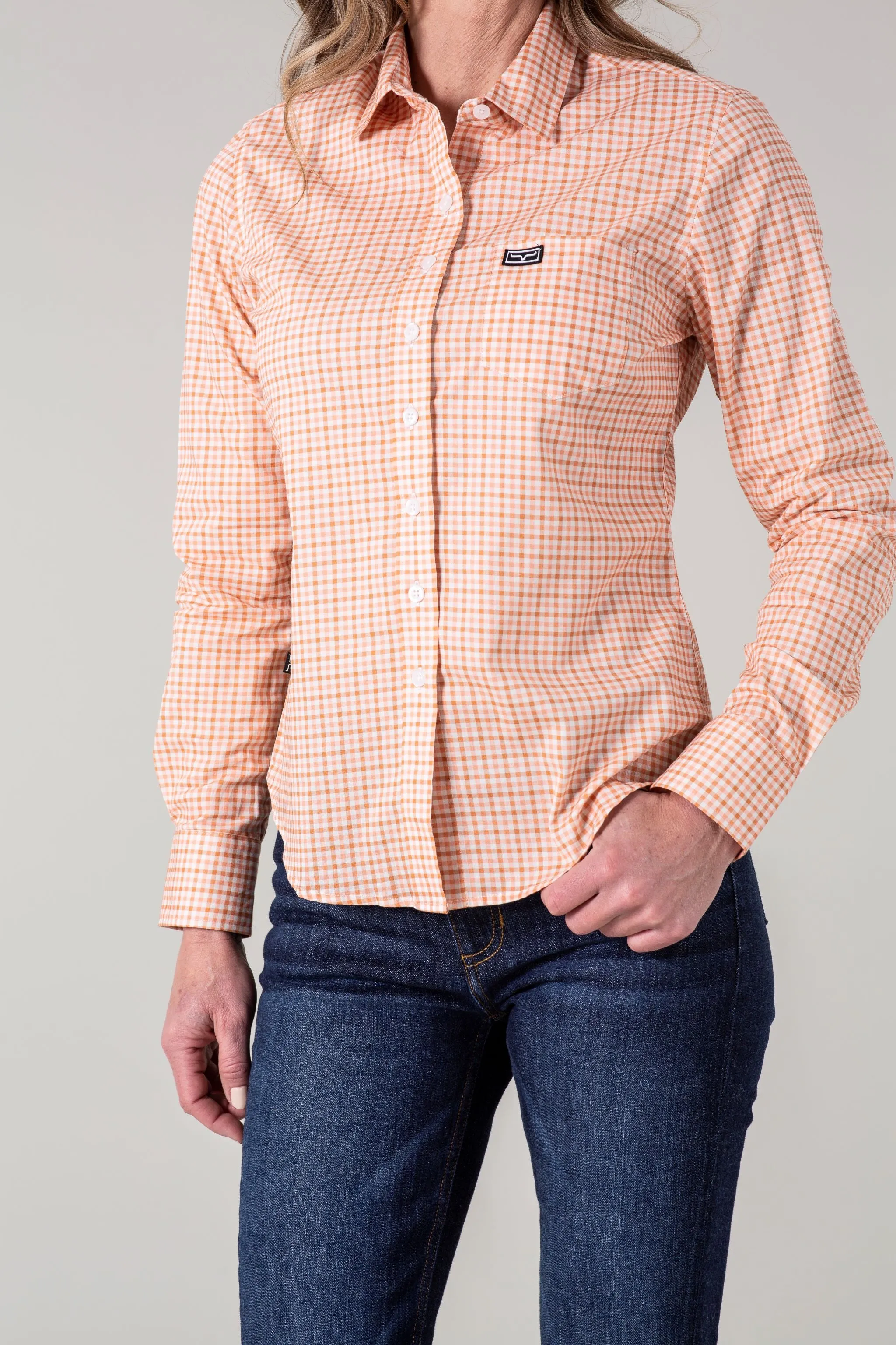 Ladies Tucco Mini Check Top