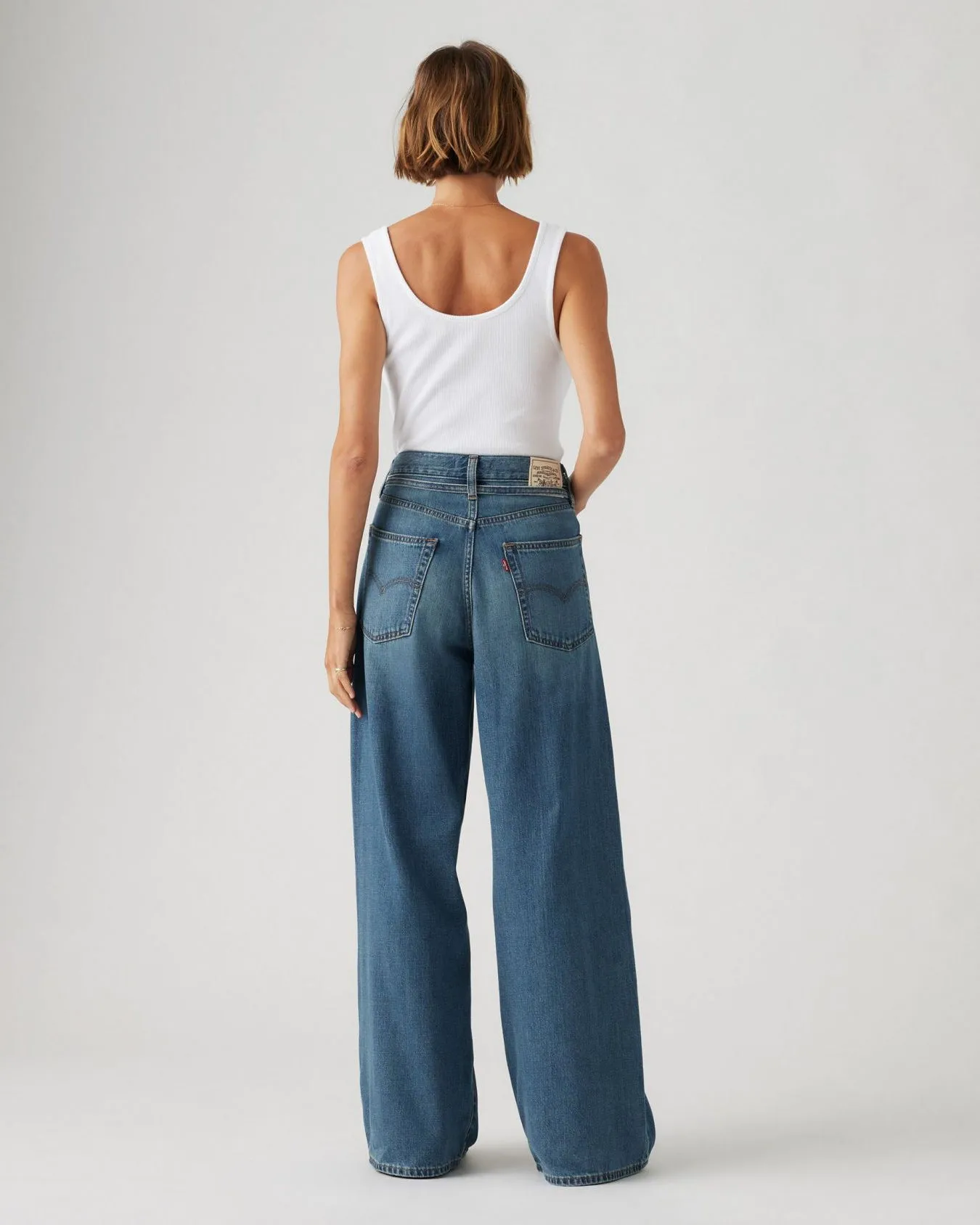 Levi's® Womens XL Straight Wide Leg Linen  Denim Jeans - Stop Flaxing