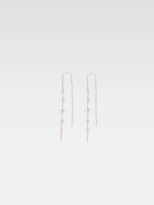 Long Diamante Threader Earrings