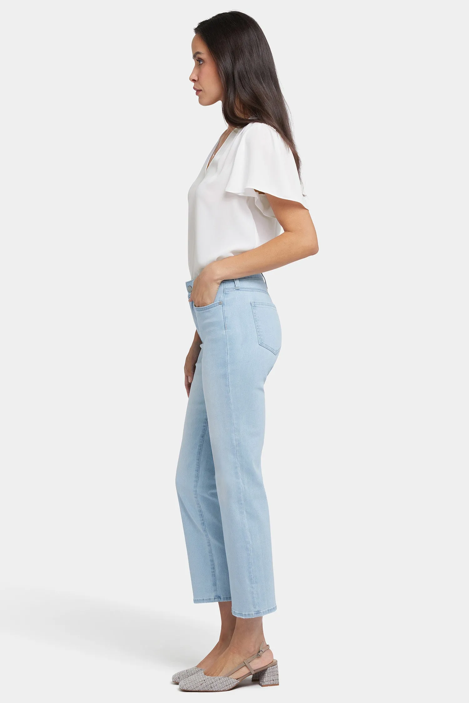 Marilyn Straight Ankle Jeans In Petite - Clear Waters