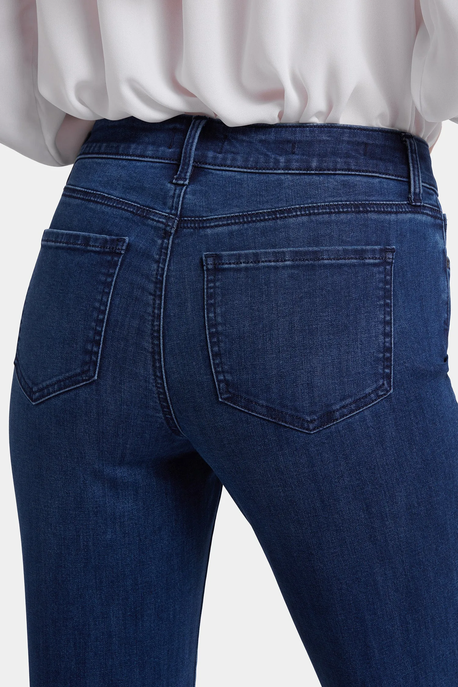 Marilyn Straight Ankle Jeans In Petite - Ibiza Blues