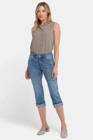 Marilyn Straight Crop Jeans In Petite - Majorca Bay