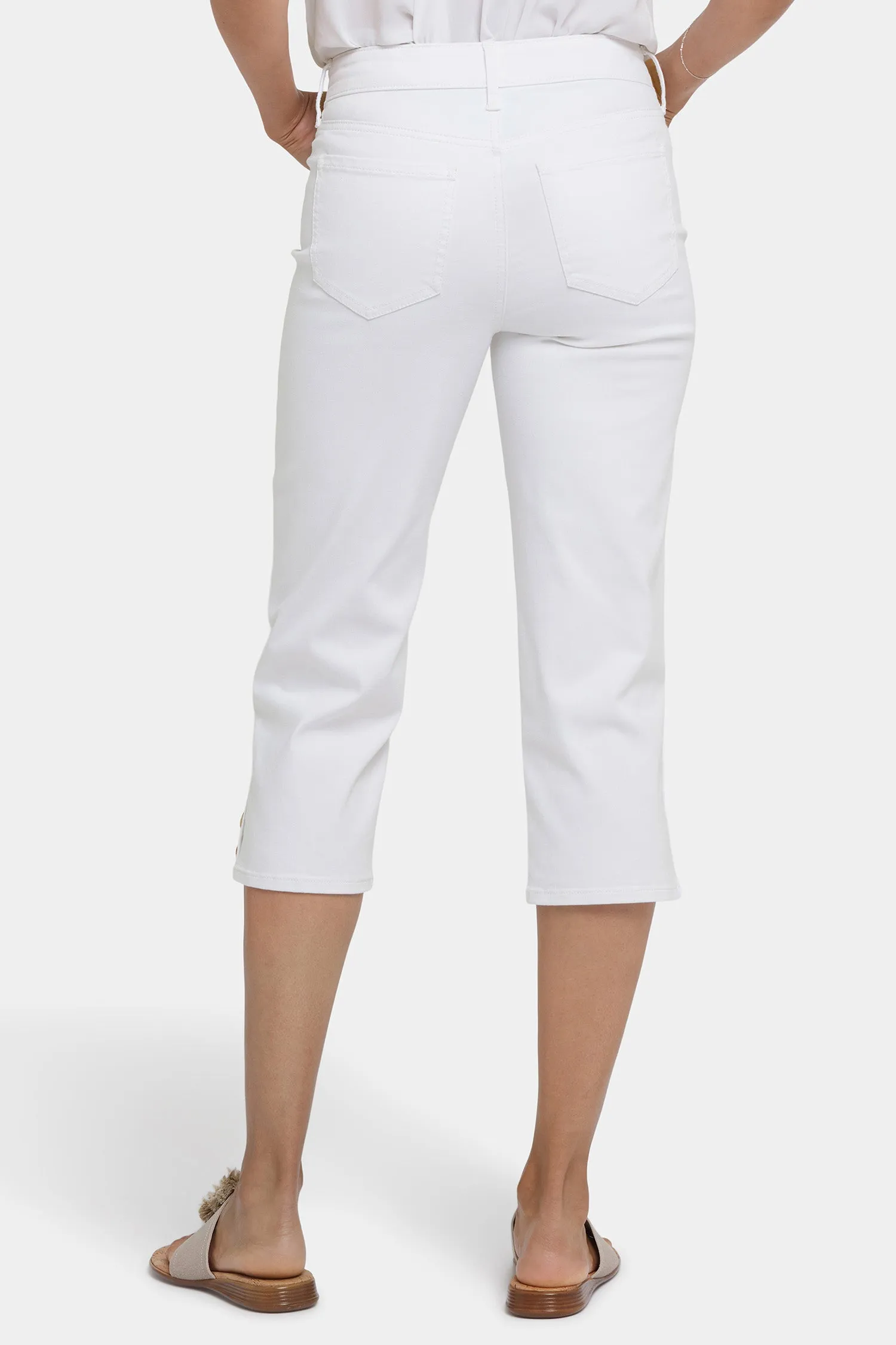 Marilyn Straight Crop Jeans In Petite - Optic White