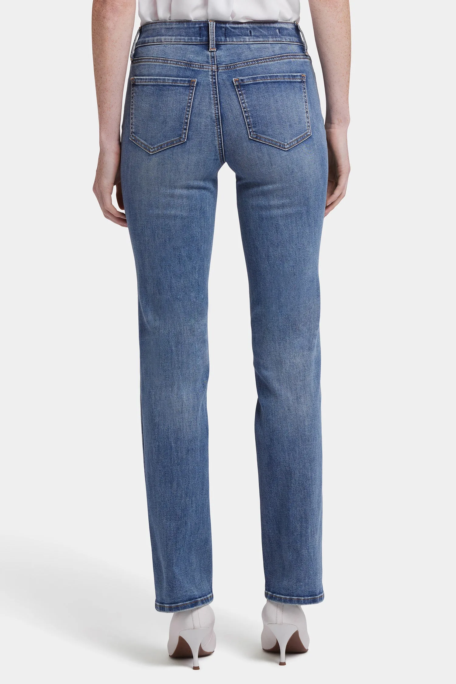 Marilyn Straight Jeans In Long Inseam - Majorca Bay