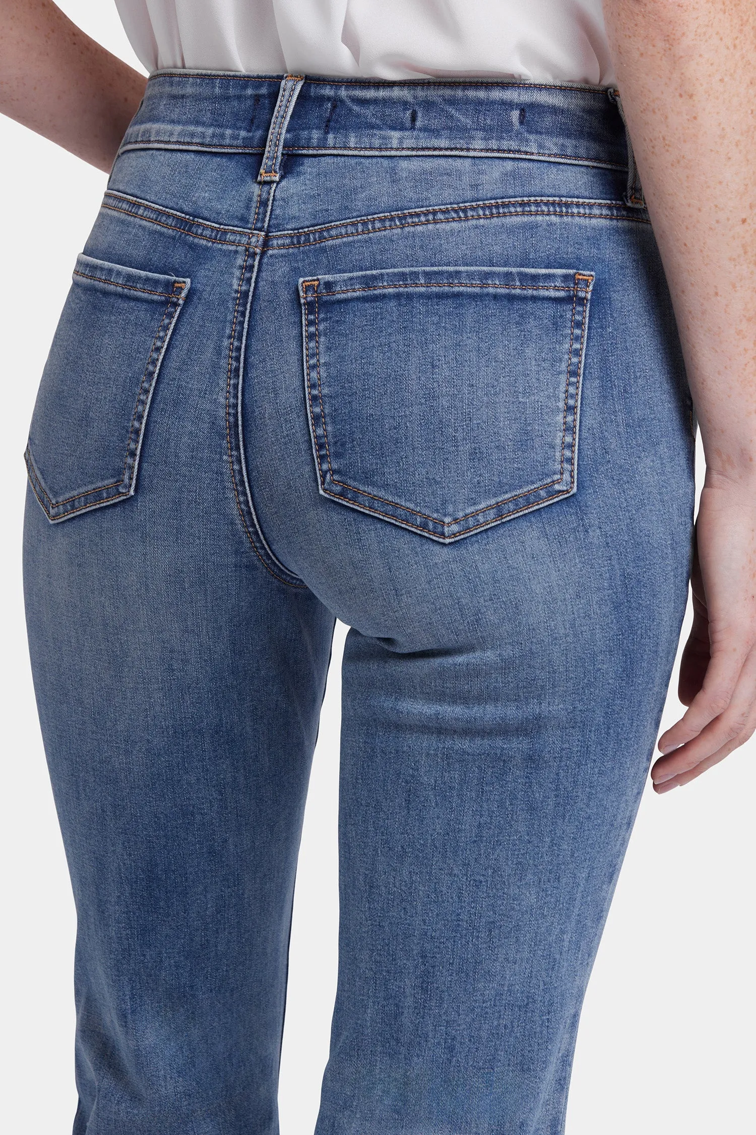 Marilyn Straight Jeans In Long Inseam - Majorca Bay