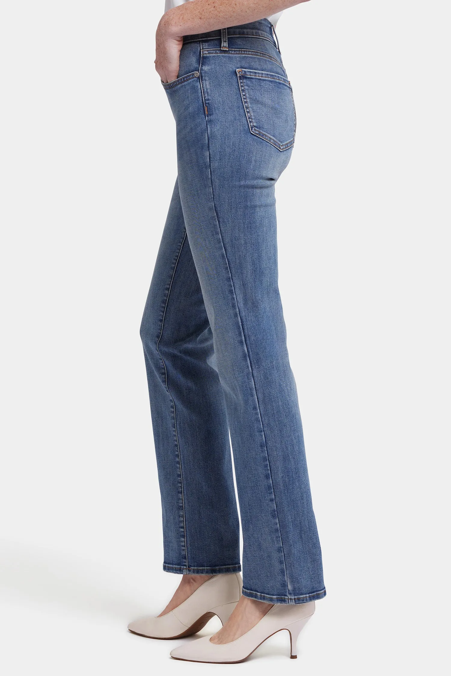 Marilyn Straight Jeans In Long Inseam - Majorca Bay