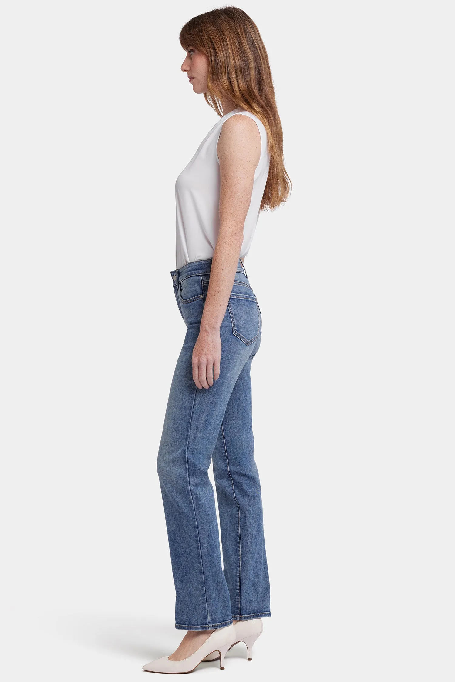 Marilyn Straight Jeans In Long Inseam - Majorca Bay