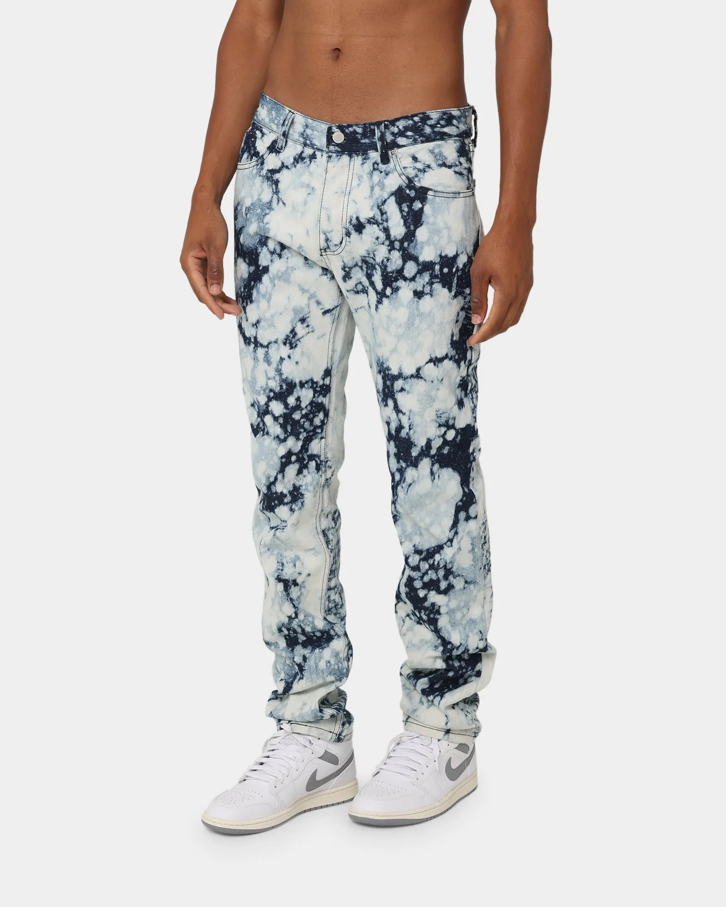 MNML D365 Splash Denim Pants Blue/White
