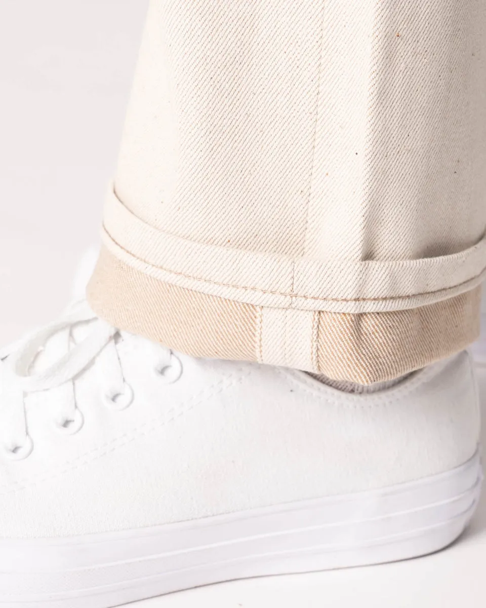 Naked & Famous Denim True Guy Regular Straight Mens Jeans - All Natural Ecru Foxfibre® Selvedge