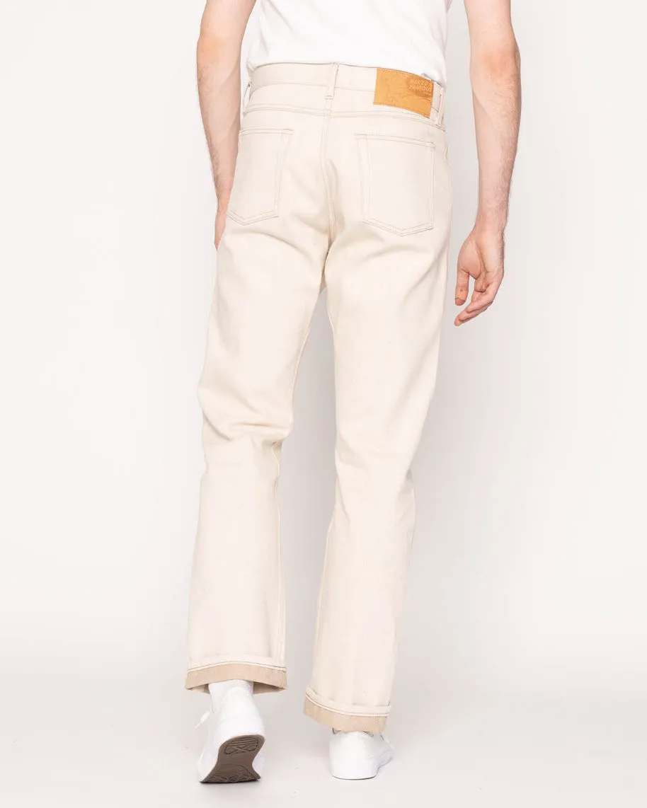 Naked & Famous Denim True Guy Regular Straight Mens Jeans - All Natural Ecru Foxfibre® Selvedge