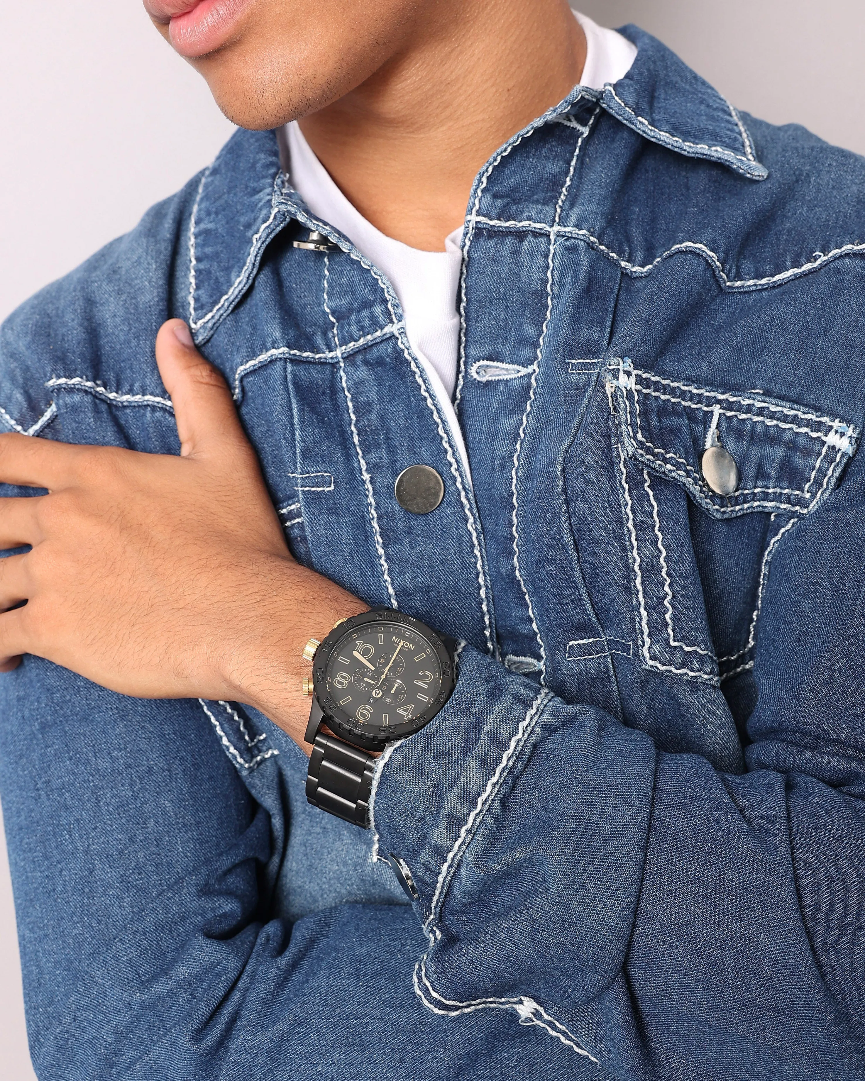 Nixon 51-30 Chrono Watch Matte Black/Gold