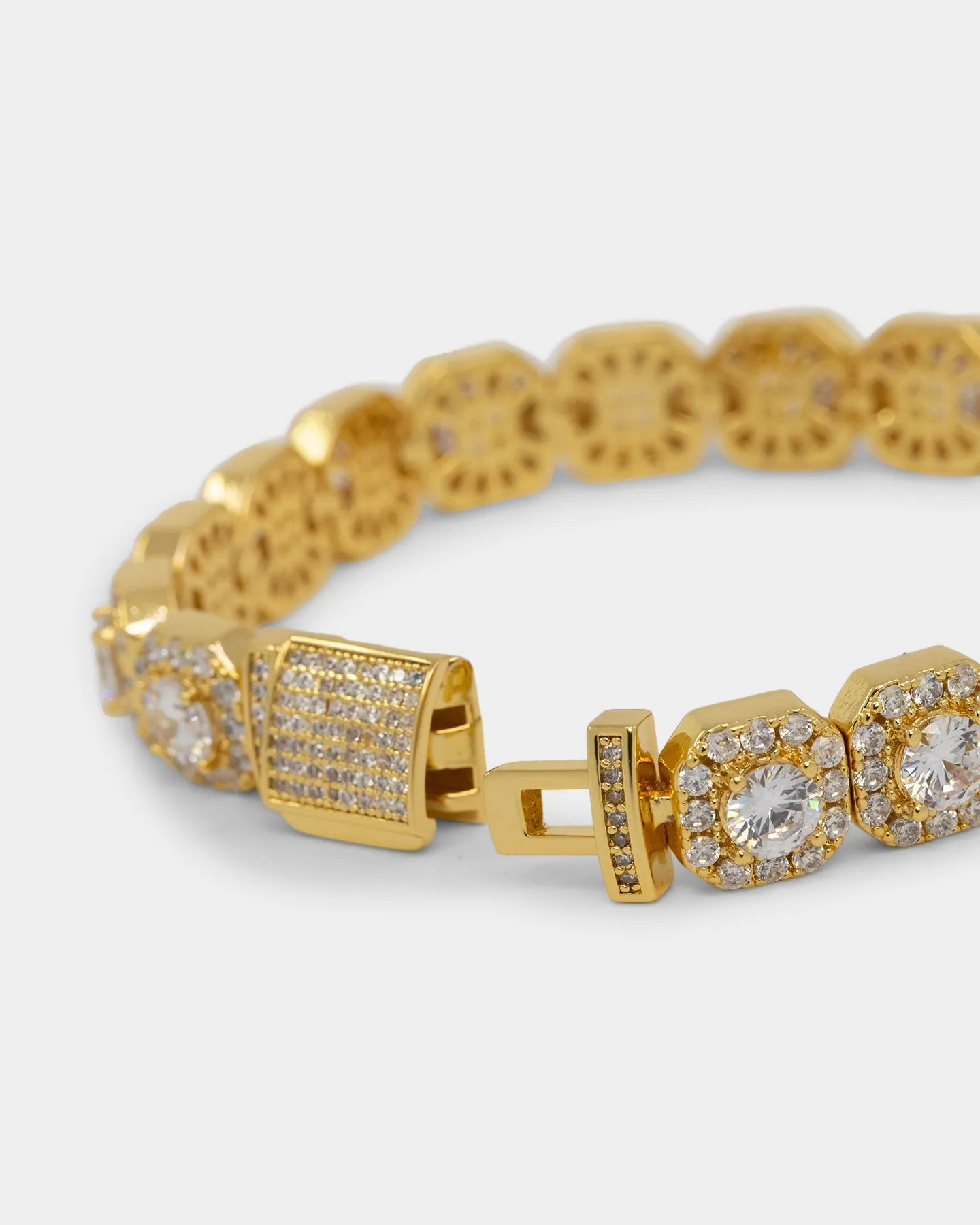 NXS Clustered Tennis Bracelet Iced Gold