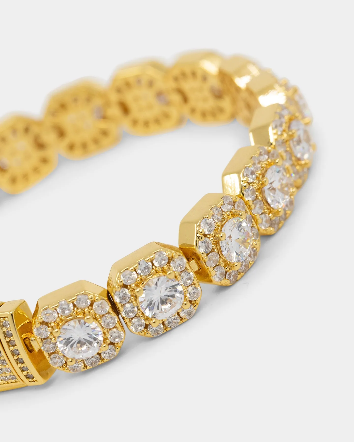 NXS Clustered Tennis Bracelet Iced Gold