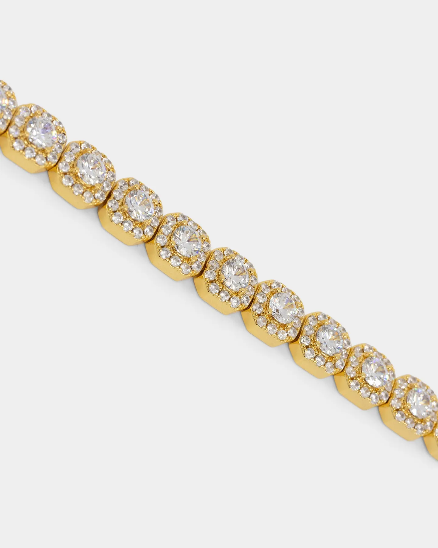 NXS Clustered Tennis Bracelet Iced Gold