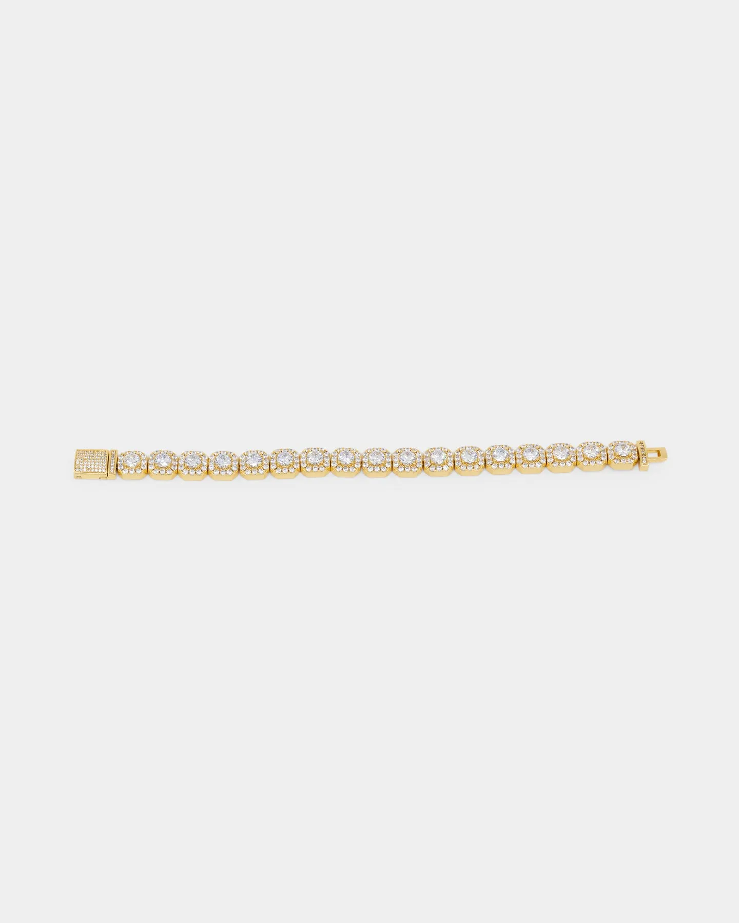 NXS Clustered Tennis Bracelet Iced Gold