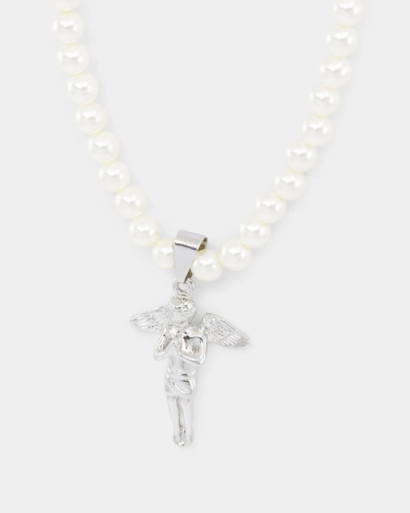 NXS Cupids Pearl Necklace White Gold