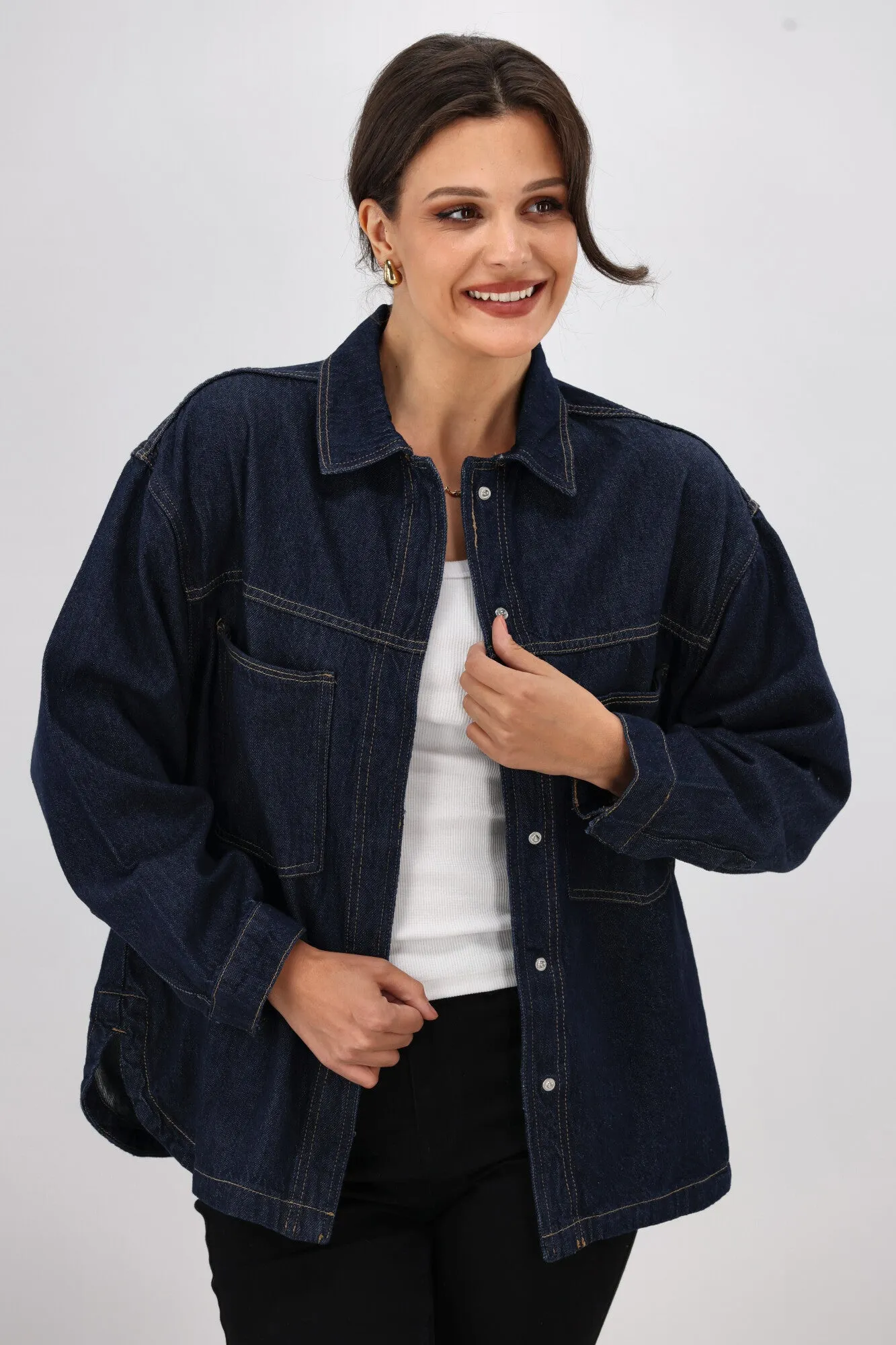 ONLY Emmie L/S Shirt Rinse Denim