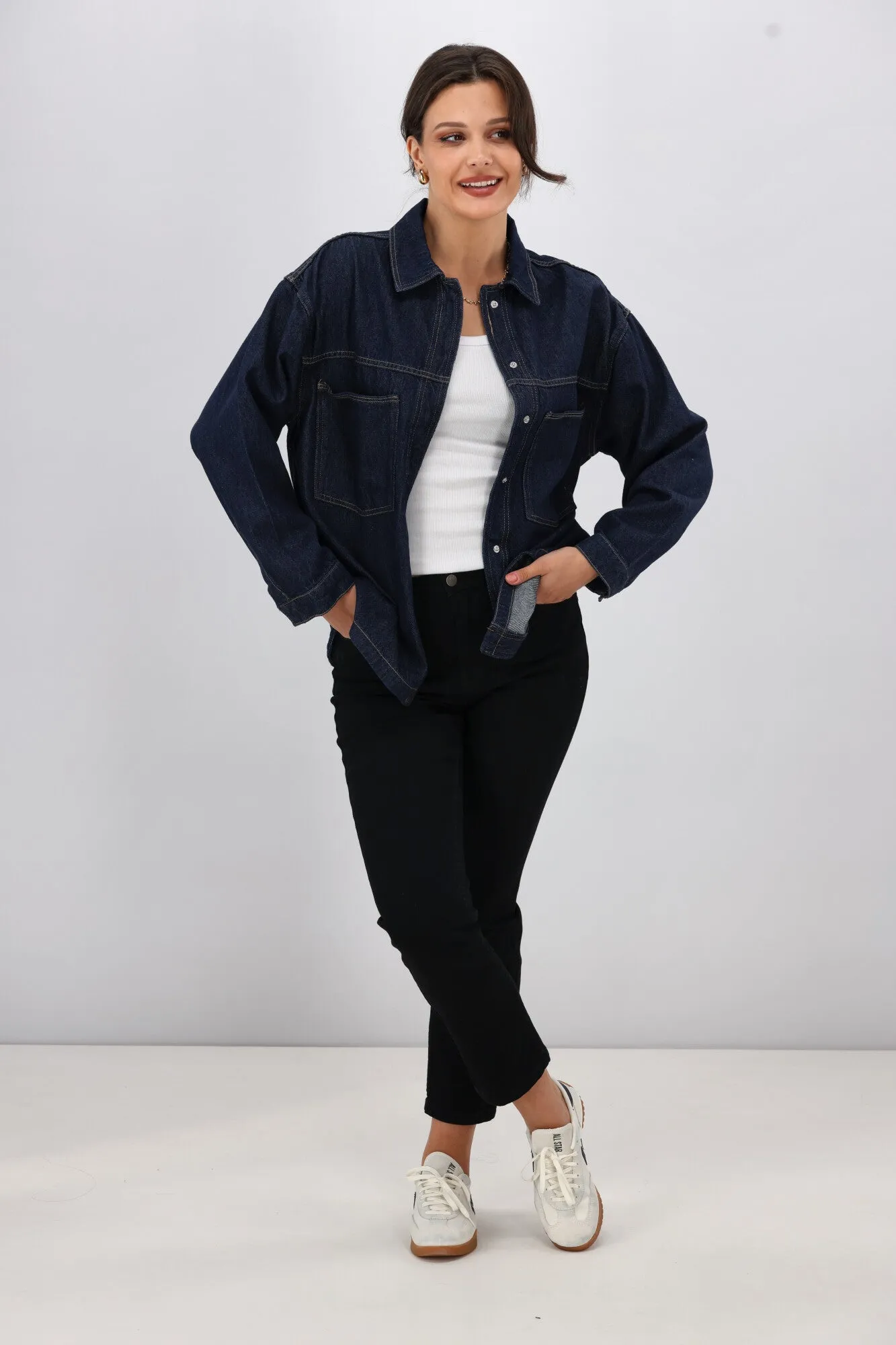 ONLY Emmie L/S Shirt Rinse Denim