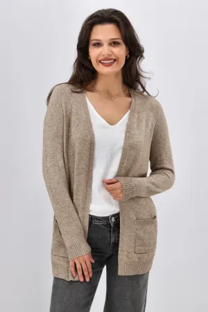 ONLY Lesly L/S Open Cardigan Beige