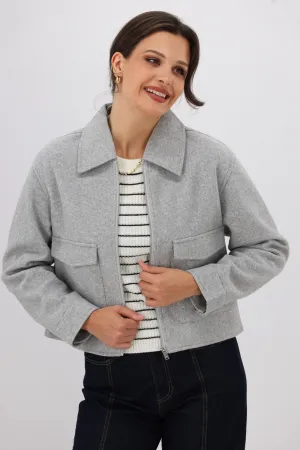 ONLY Nancy Life Cargo Jacket Light Grey