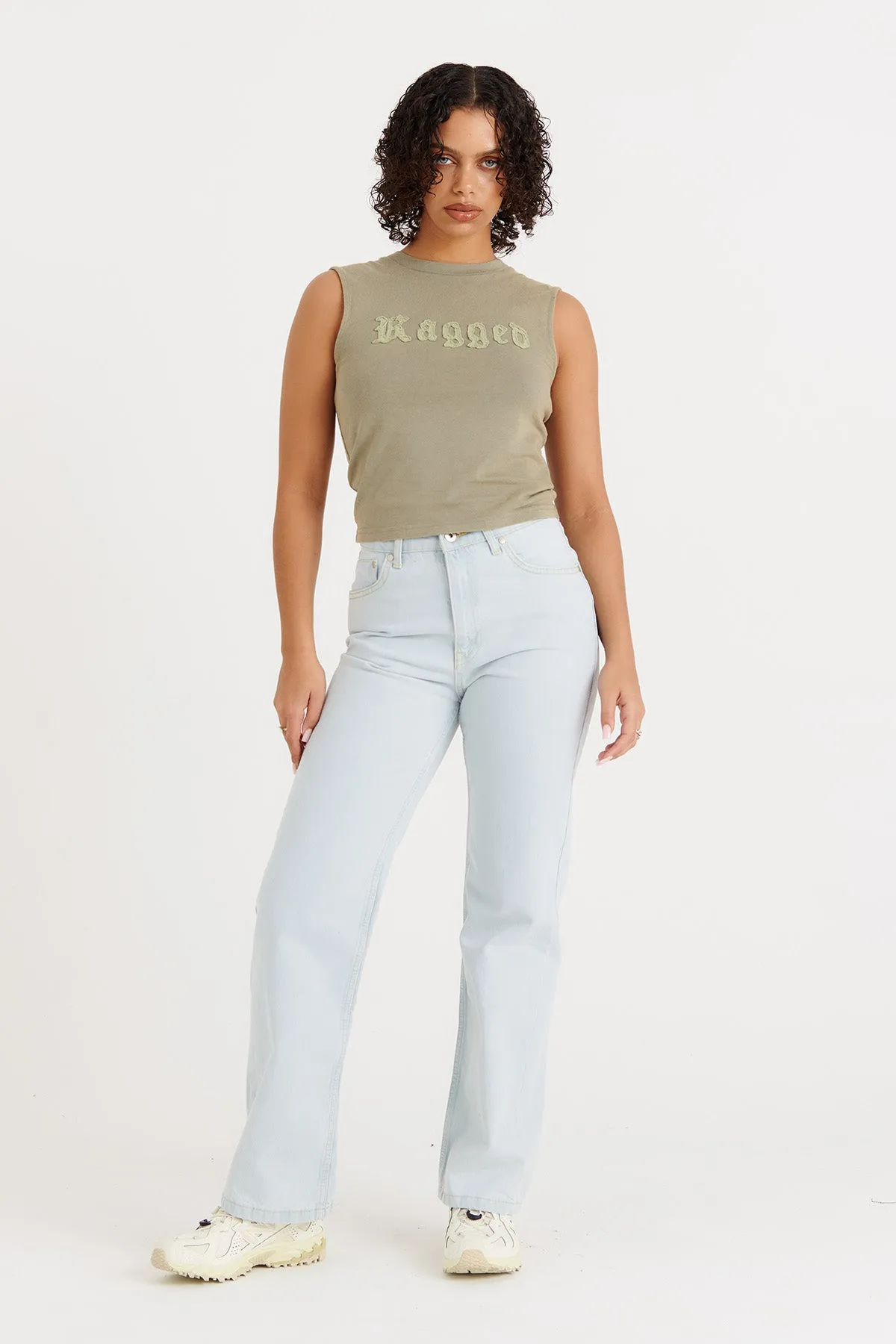 Organic Dad Jeans Stonewash