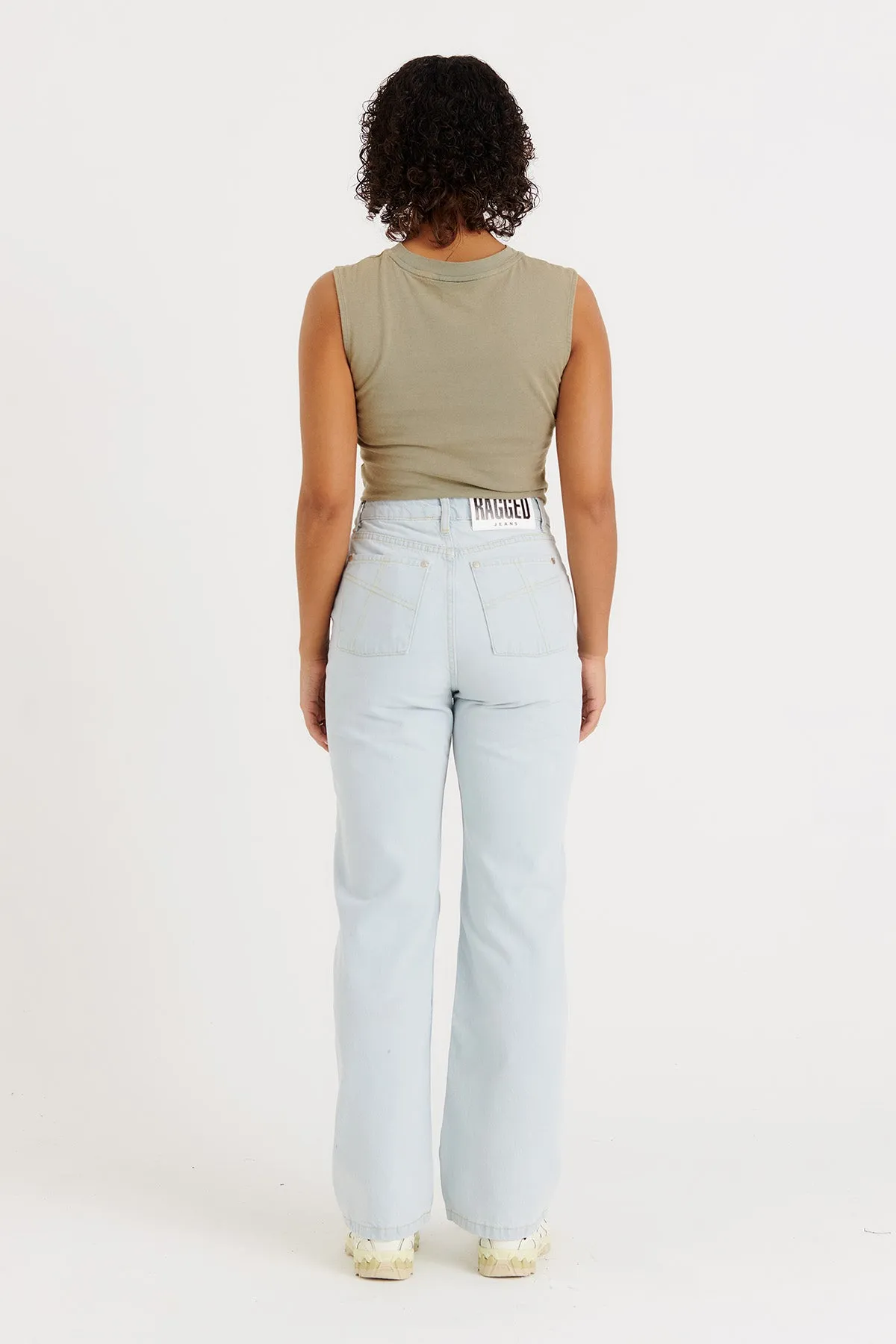 Organic Dad Jeans Stonewash