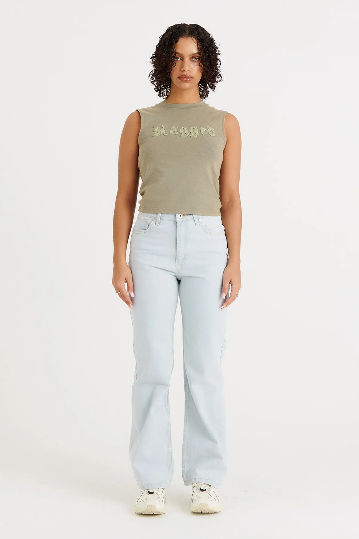 Organic Dad Jeans Stonewash