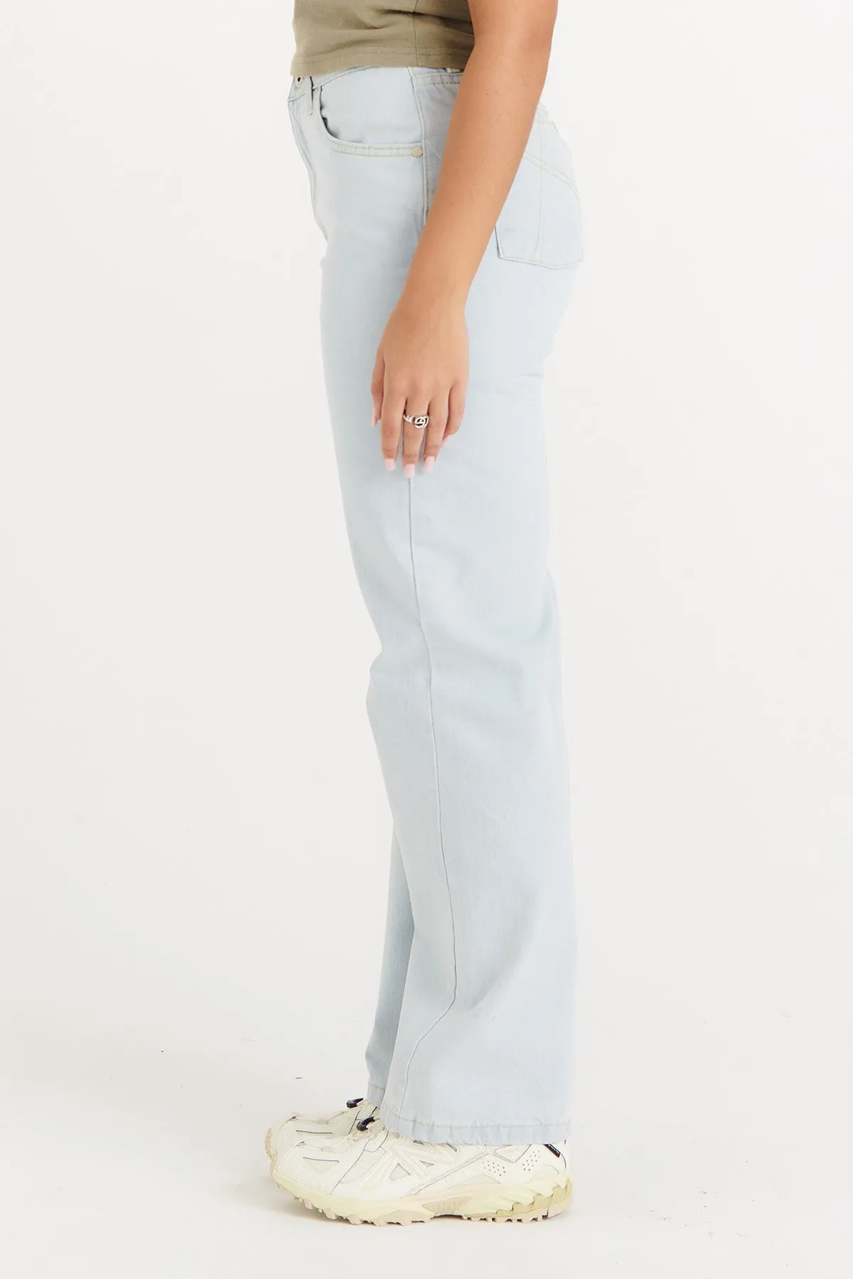 Organic Dad Jeans Stonewash