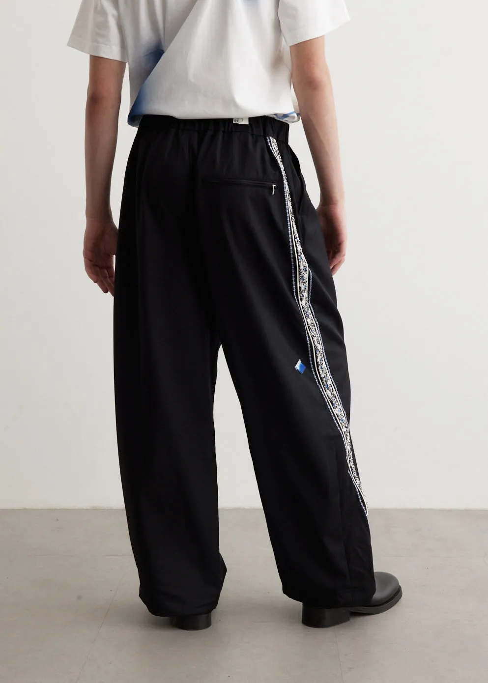 Oversized Decorative Tape Track Pants