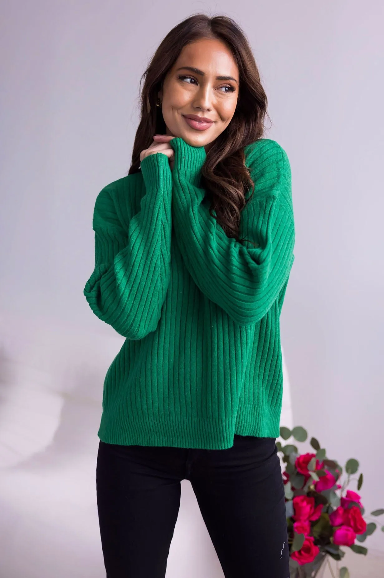Peaceful Afternoon Ribbed Sweater