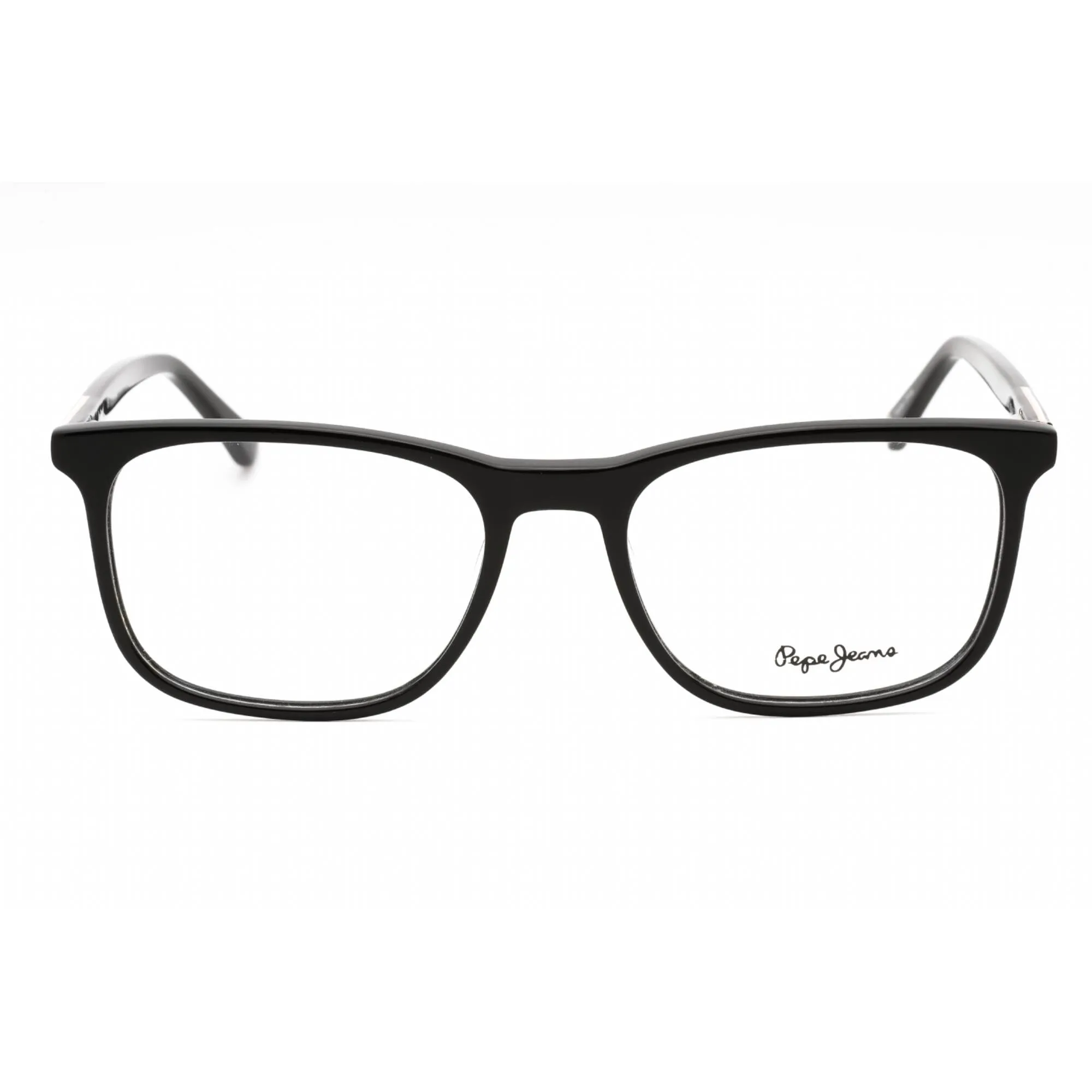 Pepe Jeans Men's Eyeglasses - Black Plastic Rectangular Full Rim Frame | PJ3315 C1