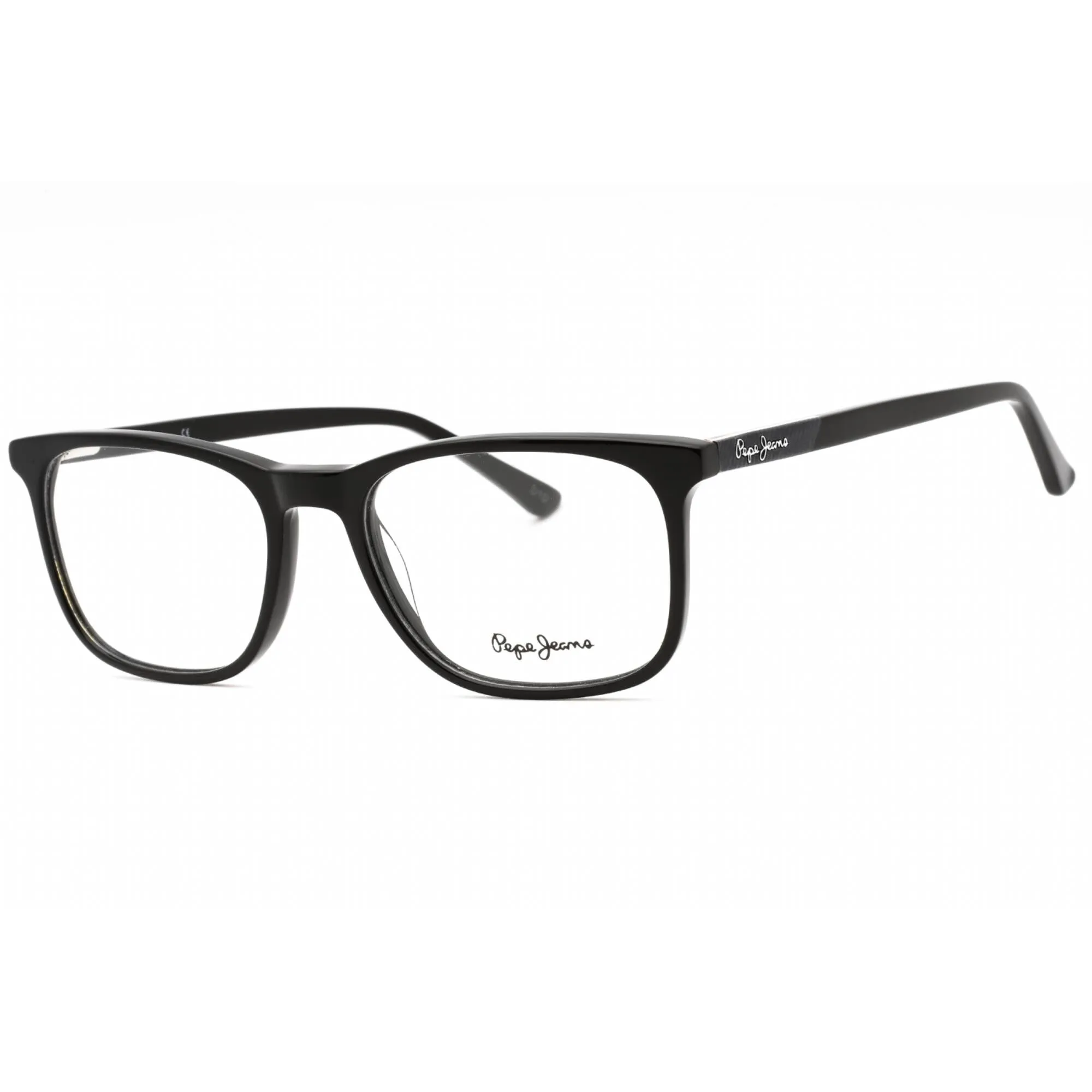 Pepe Jeans Men's Eyeglasses - Black Plastic Rectangular Full Rim Frame | PJ3315 C1