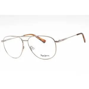 Pepe Jeans Men's Eyeglasses - Gunmetal Metal Aviator Full Rim Frame | PJ1356 C1