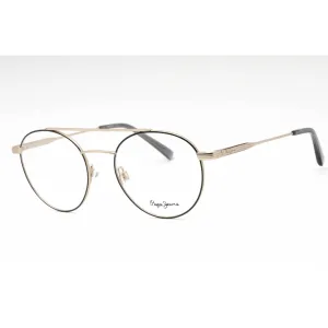 Pepe Jeans Men's Eyeglasses - Matte Light Gold/Black Metal Round Frame | PJ1412 407