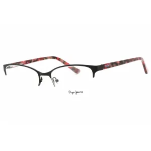 Pepe Jeans Women's Eyeglasses - Black Metal Cat Eye Frame Clear Demo Lens | PJ1388 C1