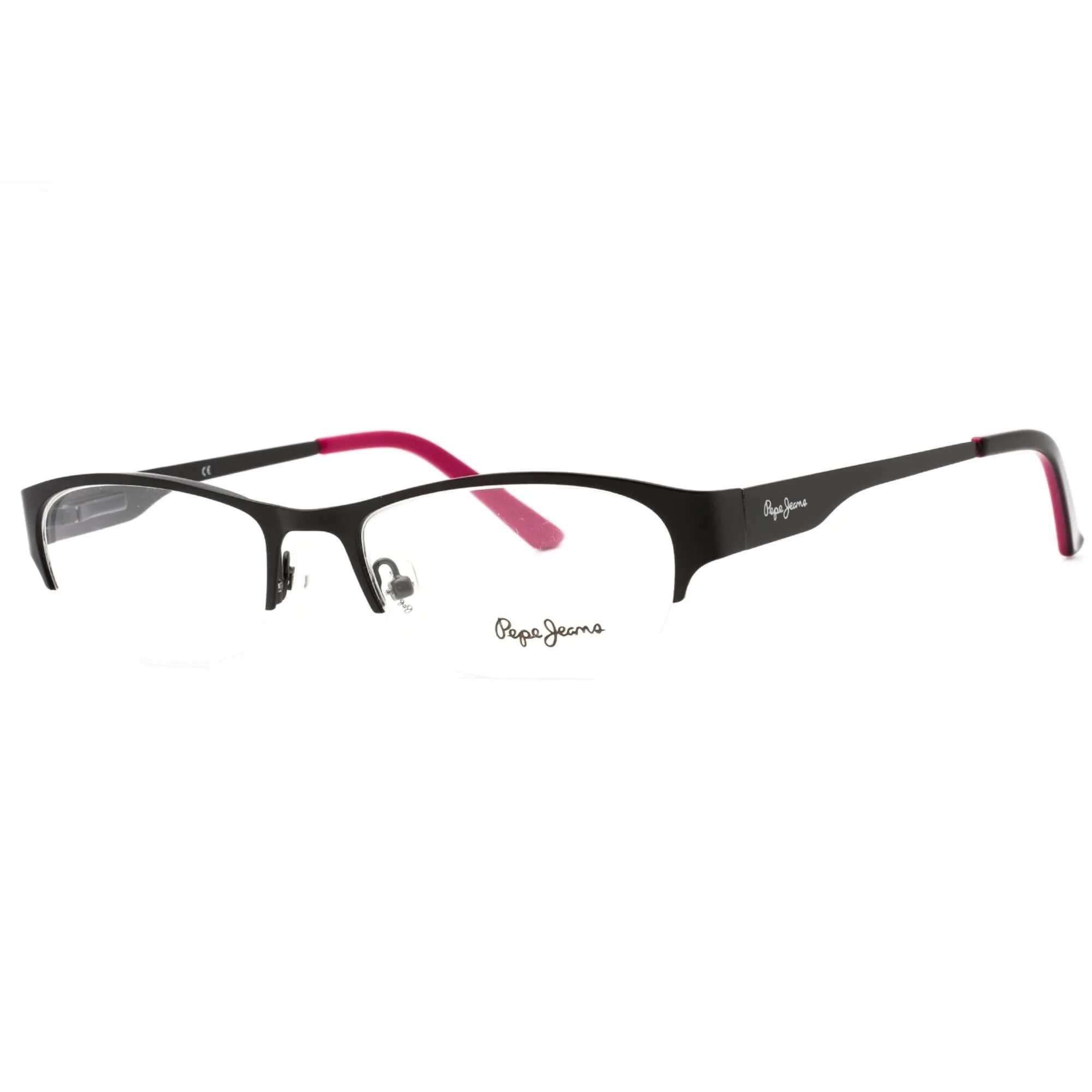 Pepe Jeans Women's Eyeglasses - Black Metal Oval Half Rim Frame | PJ1114 C1