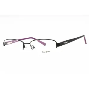 Pepe Jeans Women's Eyeglasses - Black Metal Rectangular Half Rim Frame | PJ1142 C1